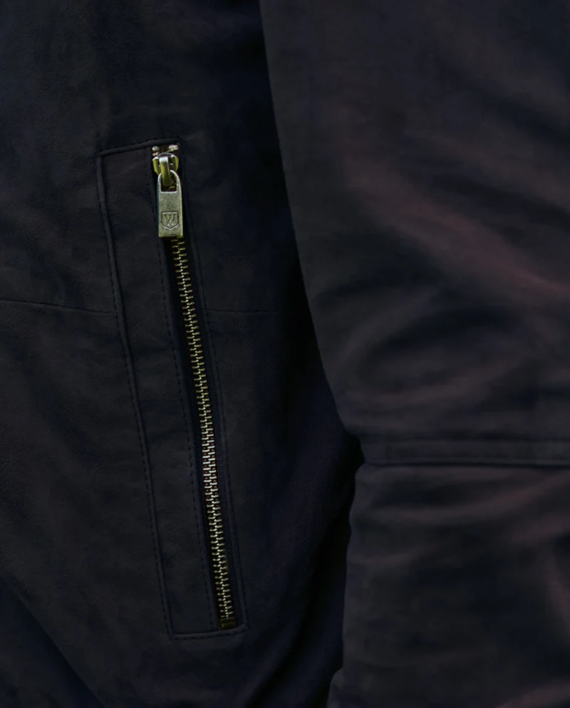 Leder Blouson "Winston III" für Herren in navy