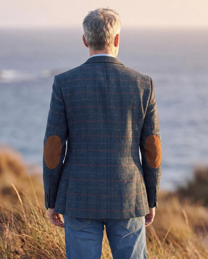 Harris Tweed Sakko "London" in royal navy Tweed