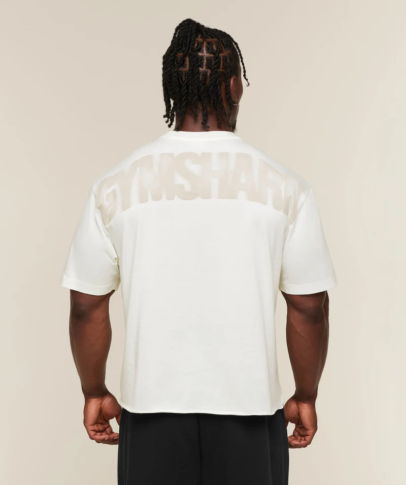 Gymshark Power Washed Oversized T-Shirt - Soft White/Wash