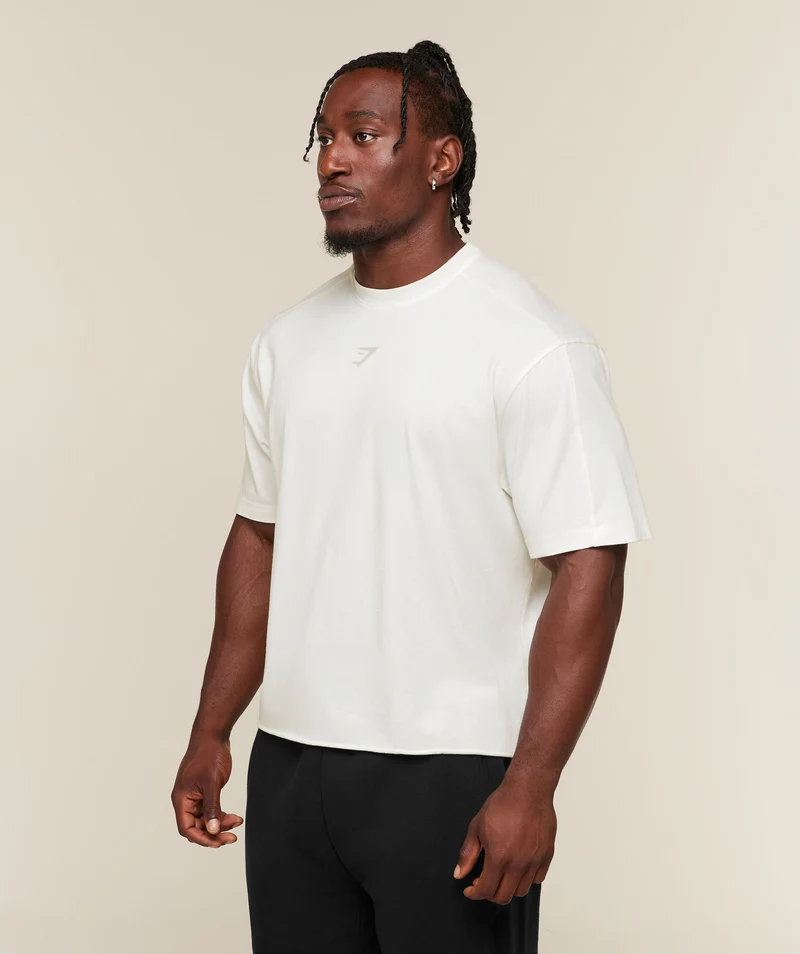 Gymshark Power Washed Oversized T-Shirt - Soft White/Wash