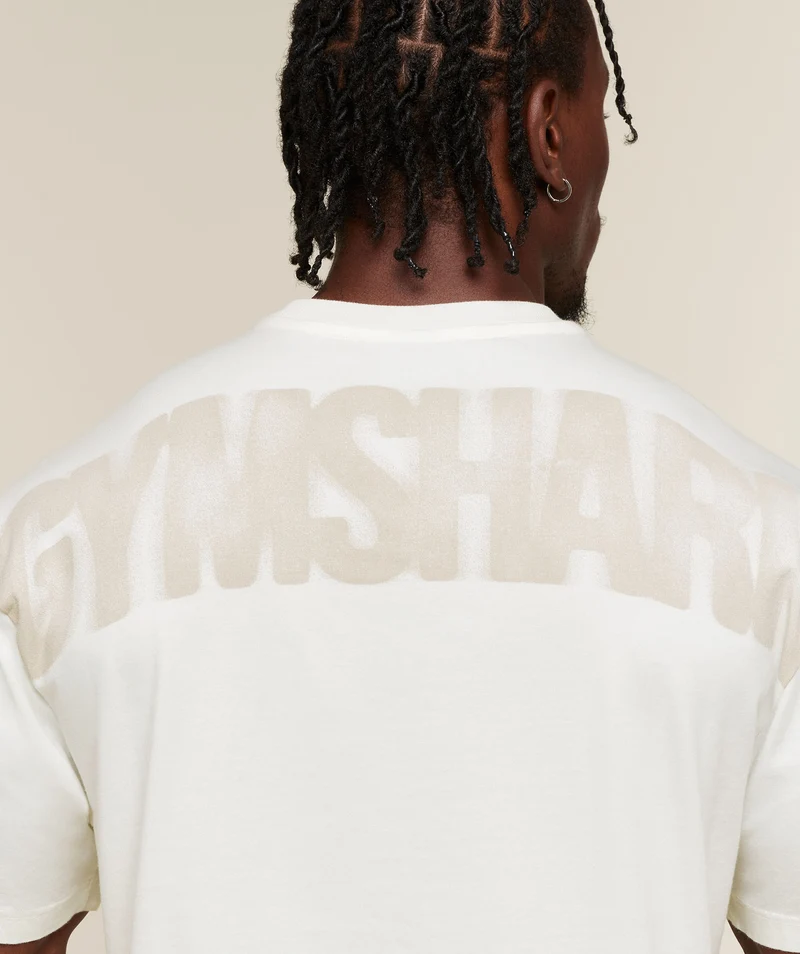 Gymshark Power Washed Oversized T-Shirt - Soft White/Wash