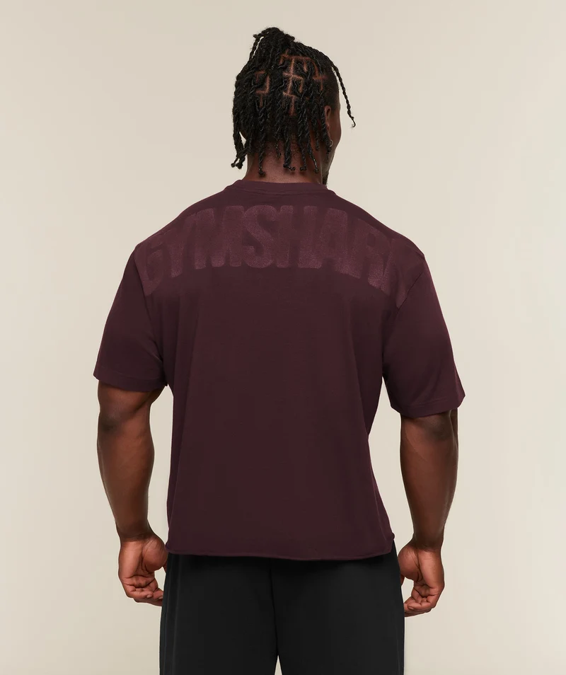 Gymshark Power Washed Oversized T-Shirt - Cherry Purple/Wash
