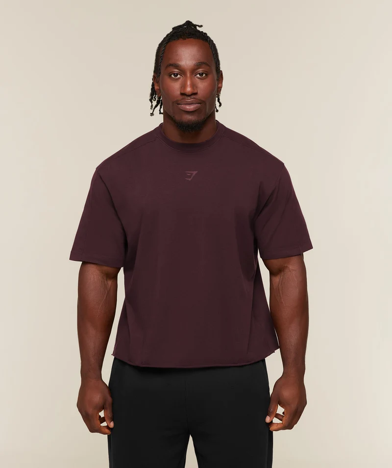 Gymshark Power Washed Oversized T-Shirt - Cherry Purple/Wash