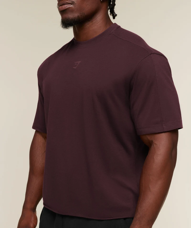 Gymshark Power Washed Oversized T-Shirt - Cherry Purple/Wash