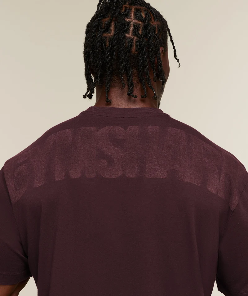 Gymshark Power Washed Oversized T-Shirt - Cherry Purple/Wash