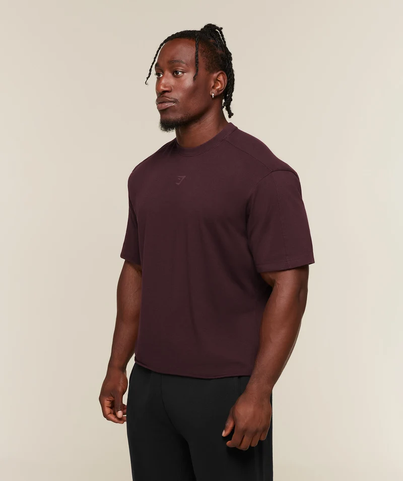 Gymshark Power Washed Oversized T-Shirt - Cherry Purple/Wash