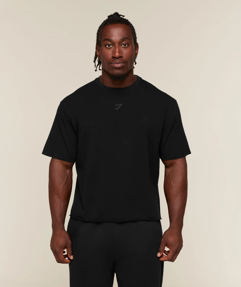 Gymshark Power Washed Oversized T-Shirt - Black/Wash