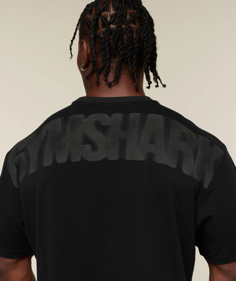 Gymshark Power Washed Oversized T-Shirt - Black/Wash