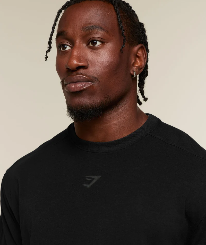 Gymshark Power Washed Oversized T-Shirt - Black/Wash