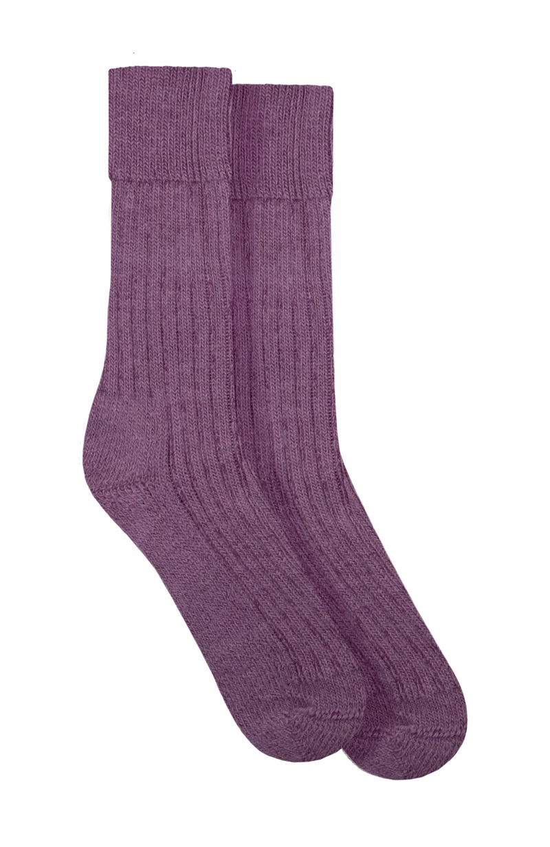 Wandersocken mit Alpaka-Kissensohle