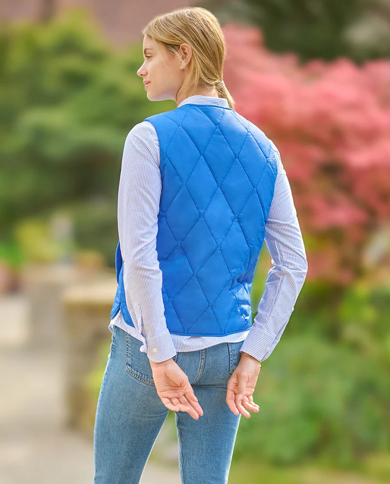 Leichte Damen Steppweste "Jill" in knalligem Blau
