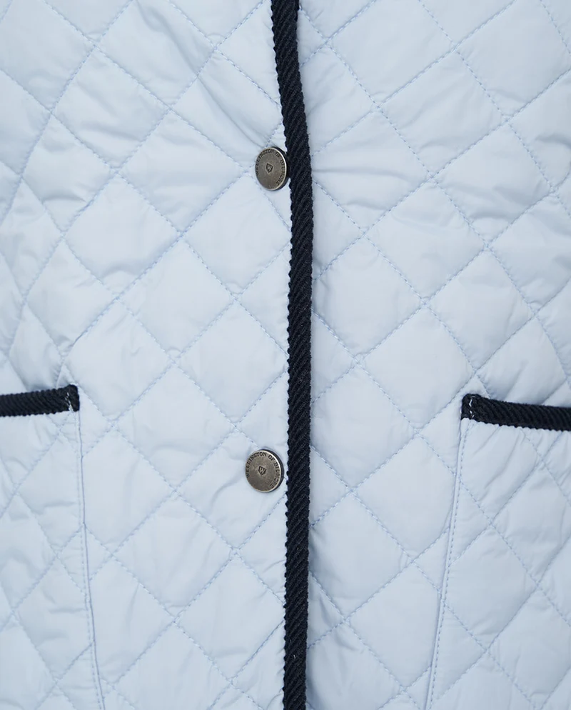 Leichte Damen Steppjacke "Joules" mit Rundhals in light blue