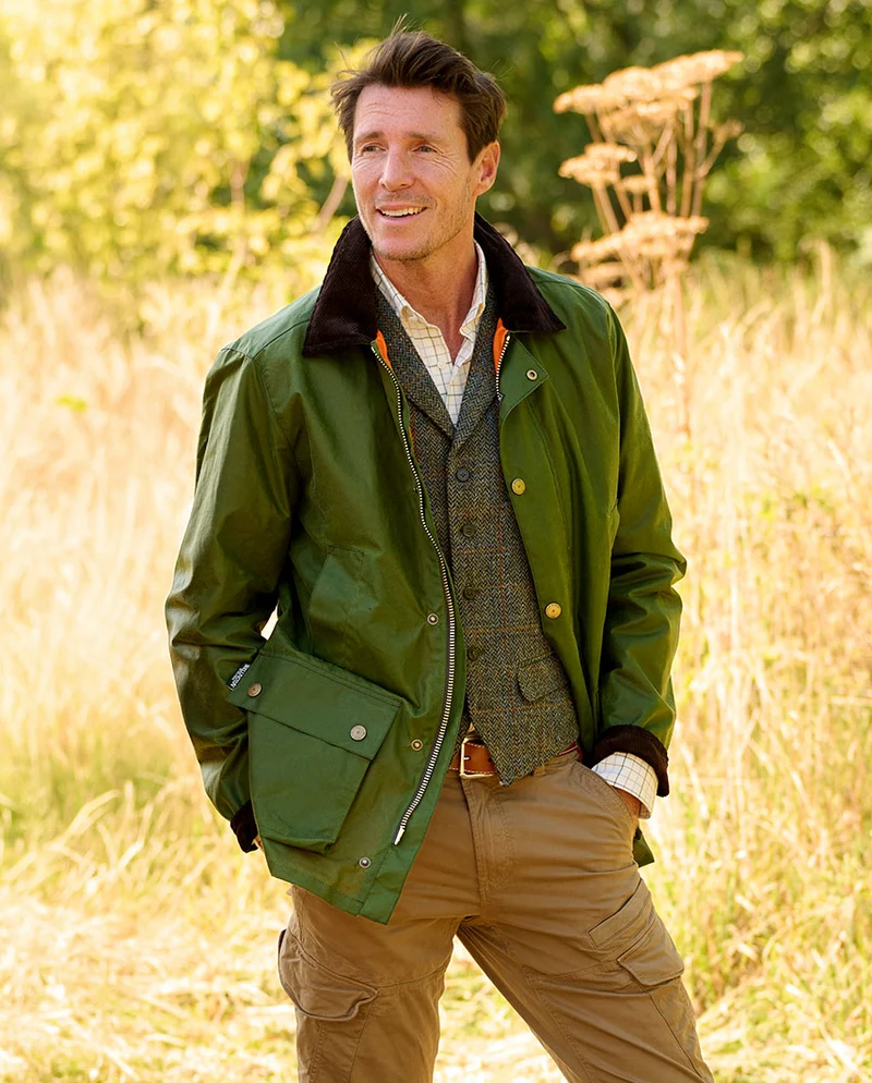 Herren Wachsjacke "Starberg SO" in lemongras