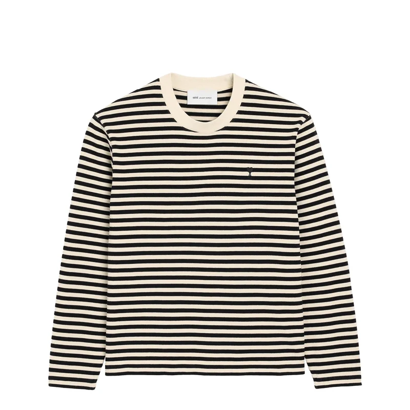 AMI Paris Ami De Coeur Striped Longsleeve
