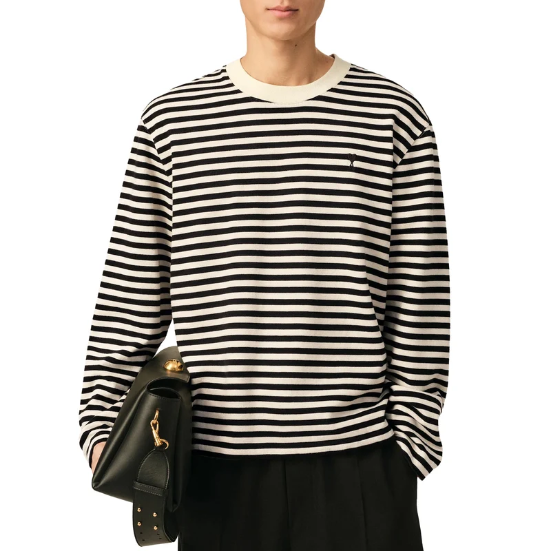 AMI Paris Ami De Coeur Striped Longsleeve