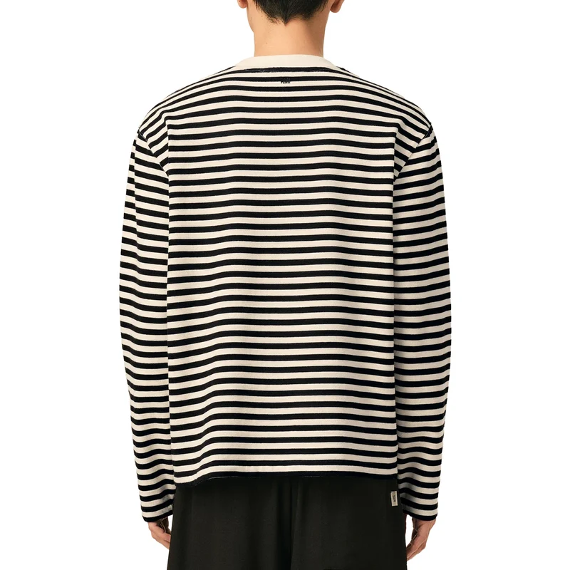 AMI Paris Ami De Coeur Striped Longsleeve