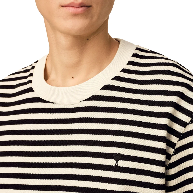 AMI Paris Ami De Coeur Striped Longsleeve