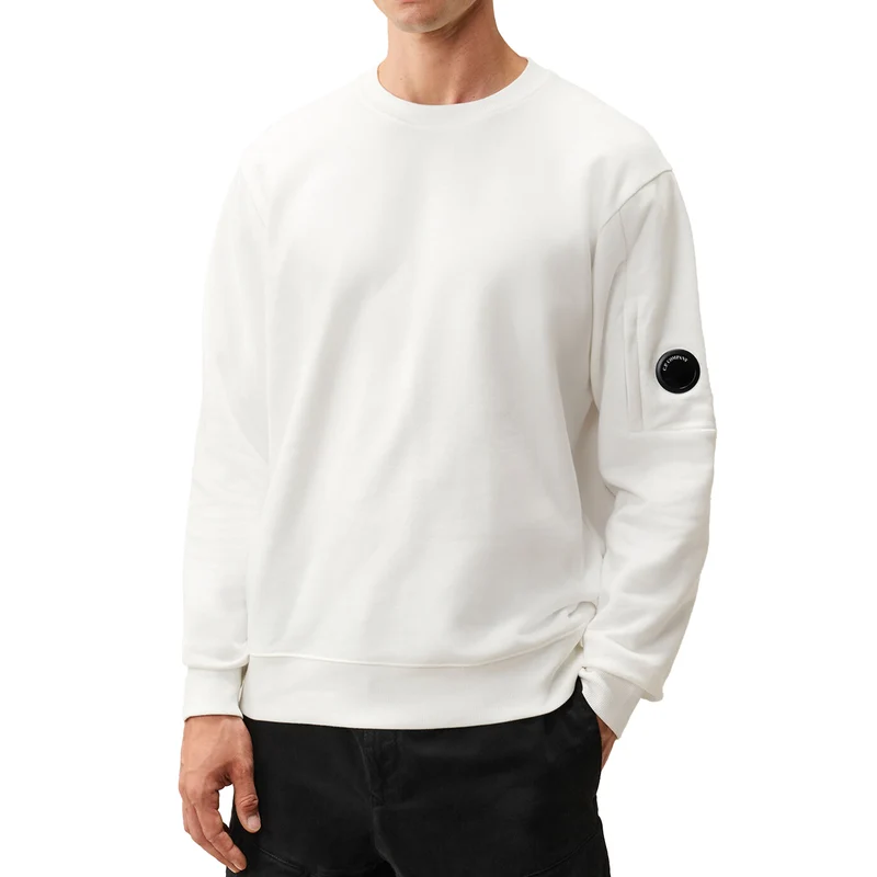 C.P. Company Diagonal Raised Fleece Crew Neck Lens Sweatshirt