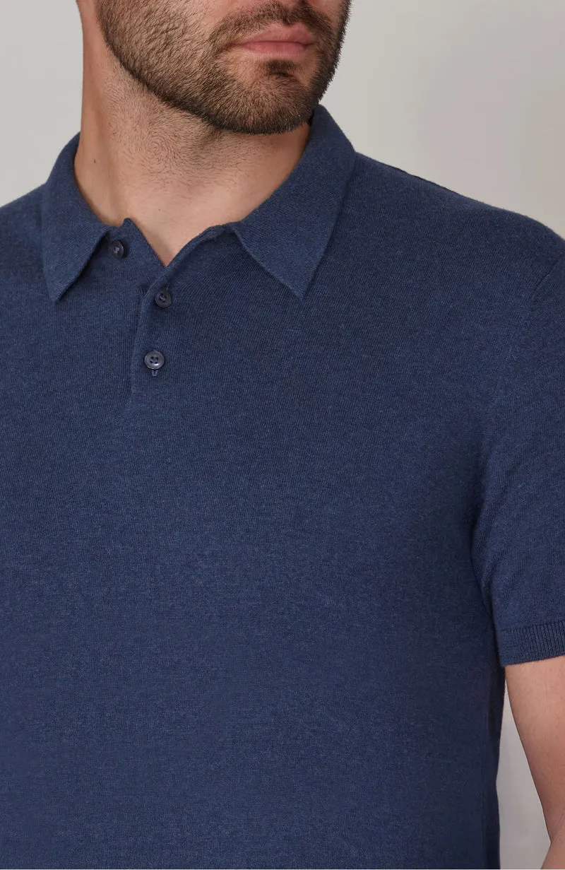 Kurzärmliges Herren-Poloshirt aus 100 % ultrafeiner Baumwolle