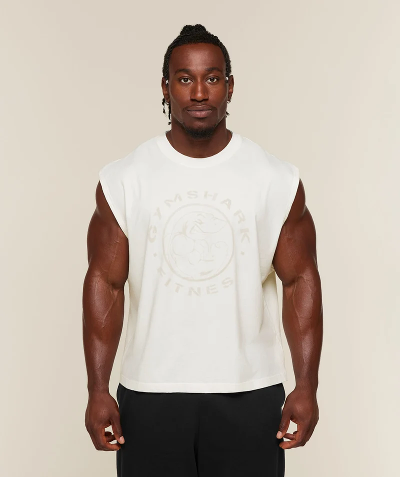 Gymshark Vintage Legacy Tank - Soft White/Wash