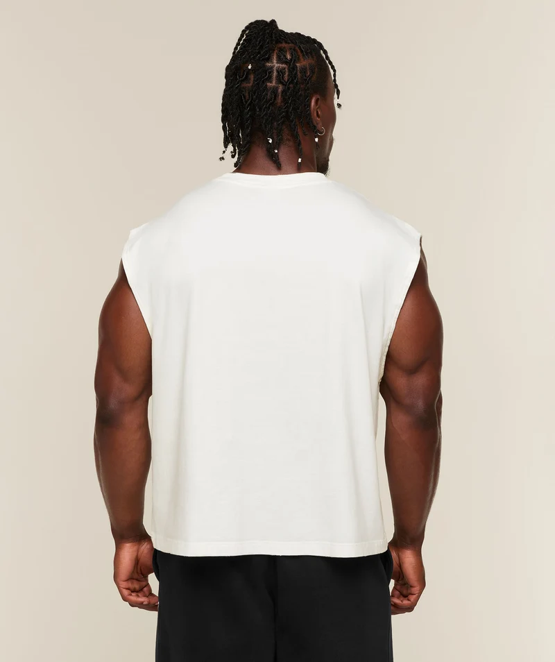 Gymshark Vintage Legacy Tank - Soft White/Wash
