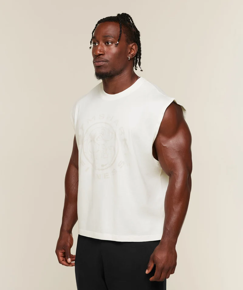 Gymshark Vintage Legacy Tank - Soft White/Wash