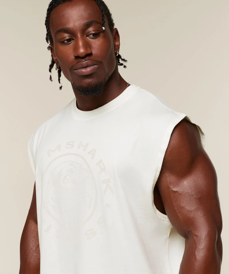 Gymshark Vintage Legacy Tank - Soft White/Wash