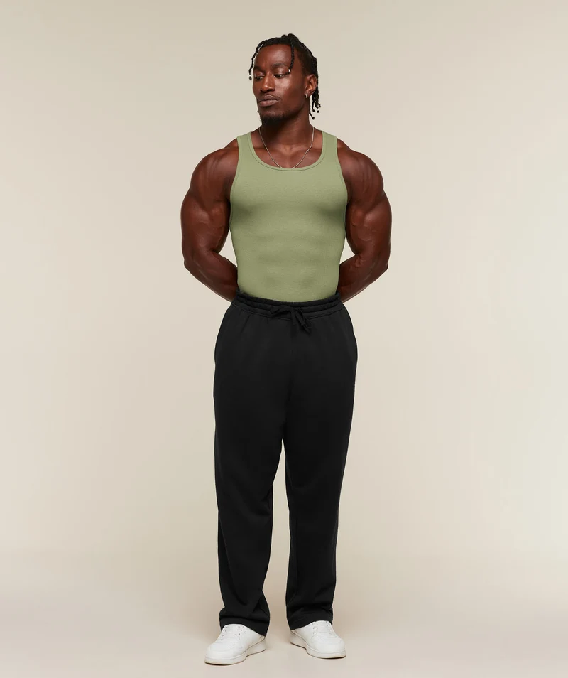 Gymshark Ribbed Tank 1PK - Grounded Green