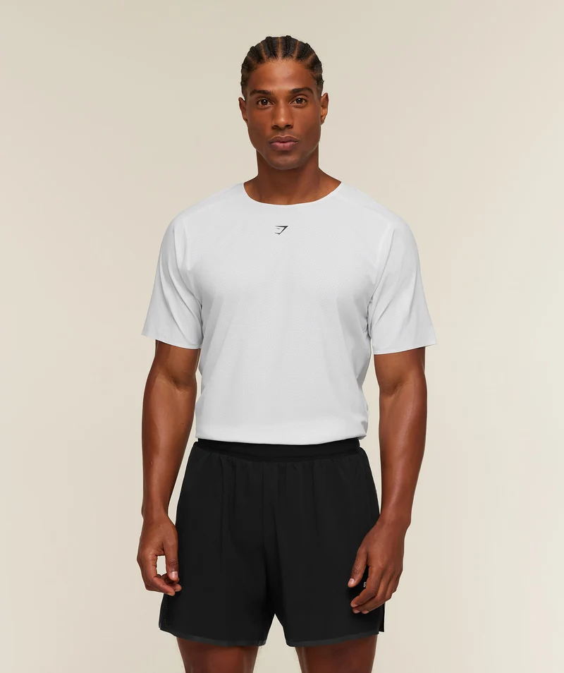 Gymshark Hybrid Race T-Shirt - White