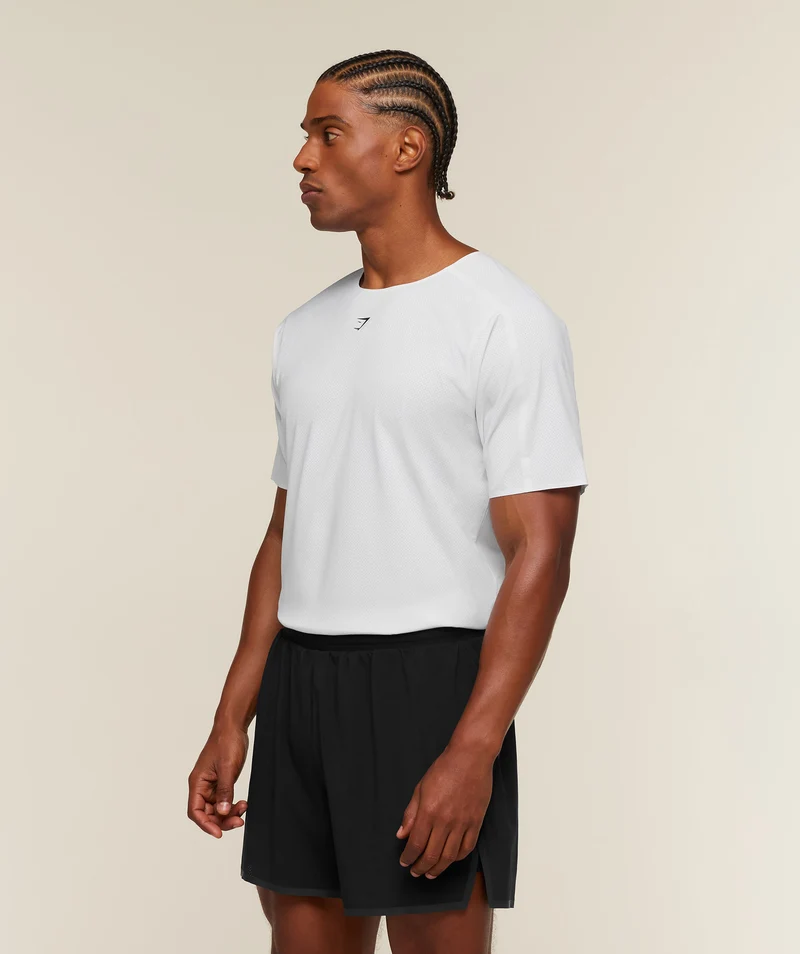 Gymshark Hybrid Race T-Shirt - White