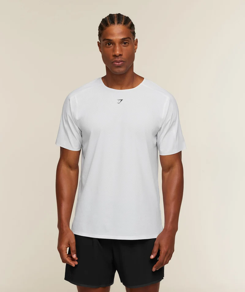 Gymshark Hybrid Race T-Shirt - White