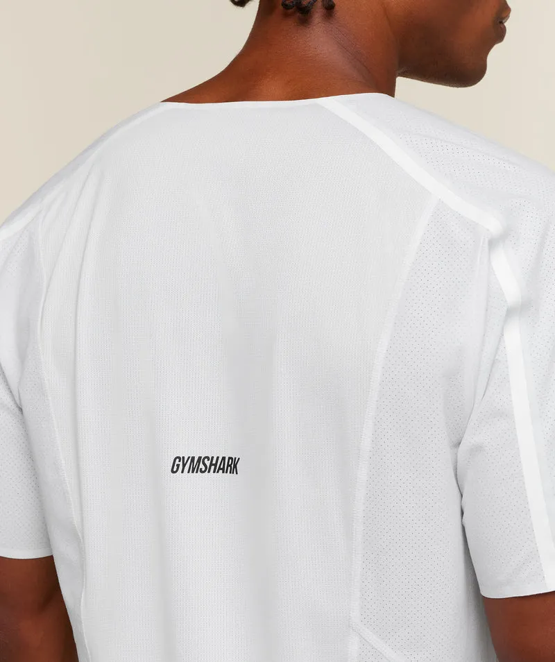 Gymshark Hybrid Race T-Shirt - White