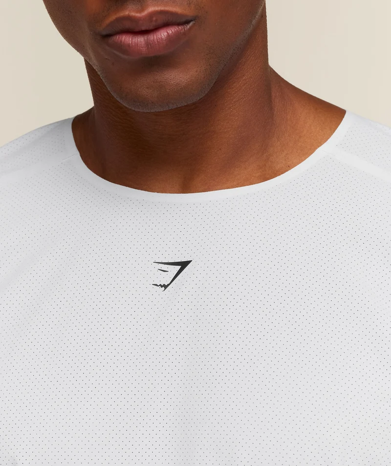 Gymshark Hybrid Race T-Shirt - White