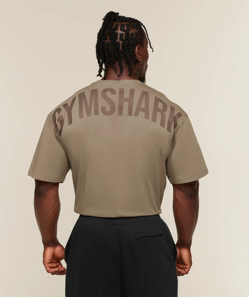Gymshark Power T-Shirt - Lifestyle Brown