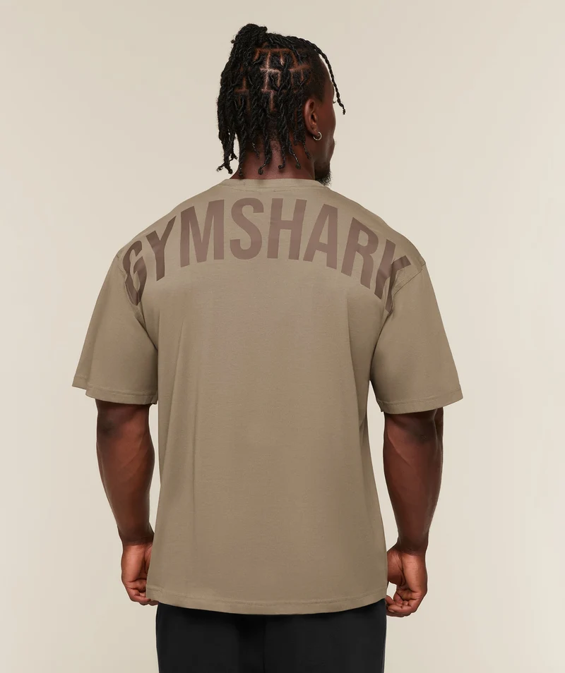 Gymshark Power T-Shirt - Lifestyle Brown