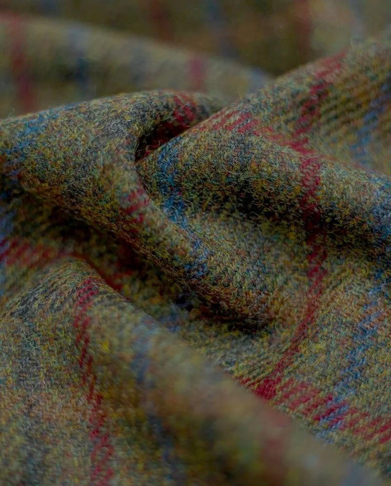 Damen Harris Tweed Weste "Lea" in red-blue Check