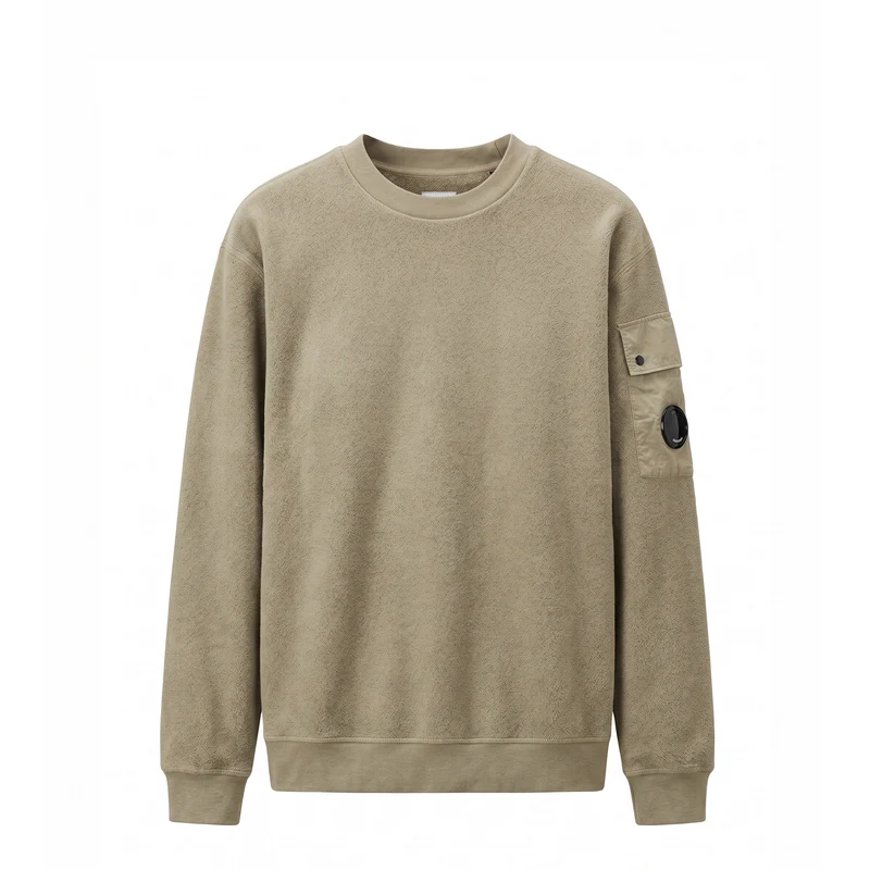 C.P. Company Brushed Emerized Diagonal Fleece Lens Sweatshirt