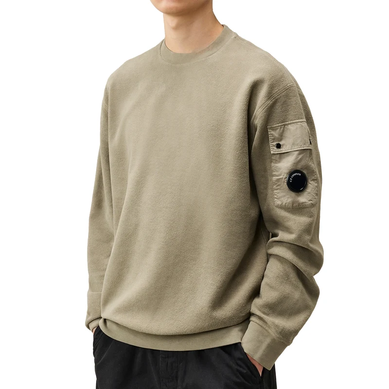 C.P. Company Brushed Emerized Diagonal Fleece Lens Sweatshirt