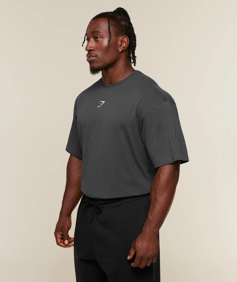 Gymshark Power T-Shirt - Onyx Grey/Sprint Green