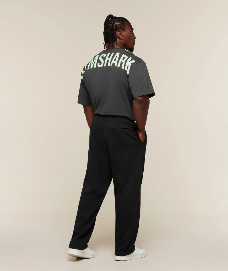 Gymshark Power T-Shirt - Onyx Grey/Sprint Green