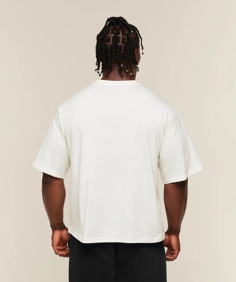 Gymshark Faded Lifting Graphic T-Shirt - Soft White