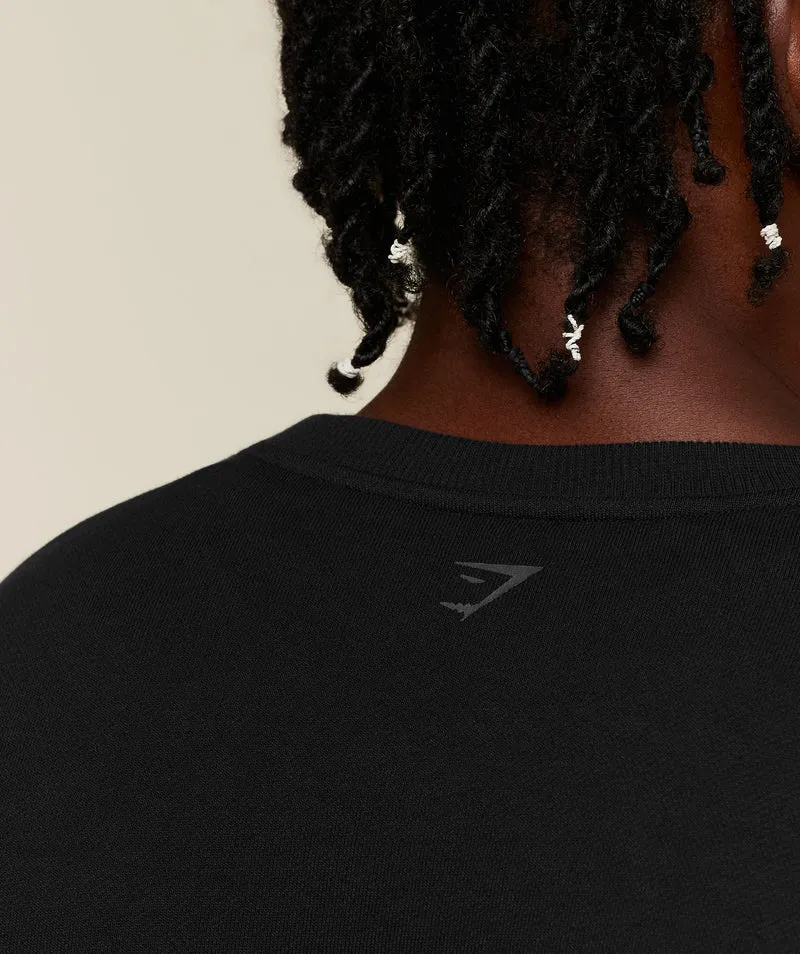 Gymshark Faded Lifting Graphic Sweatshirt - Black