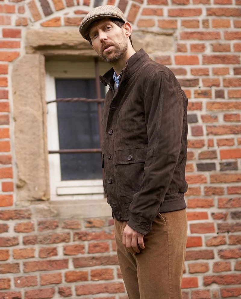 Herren Leder Blouson "Winner" in braun