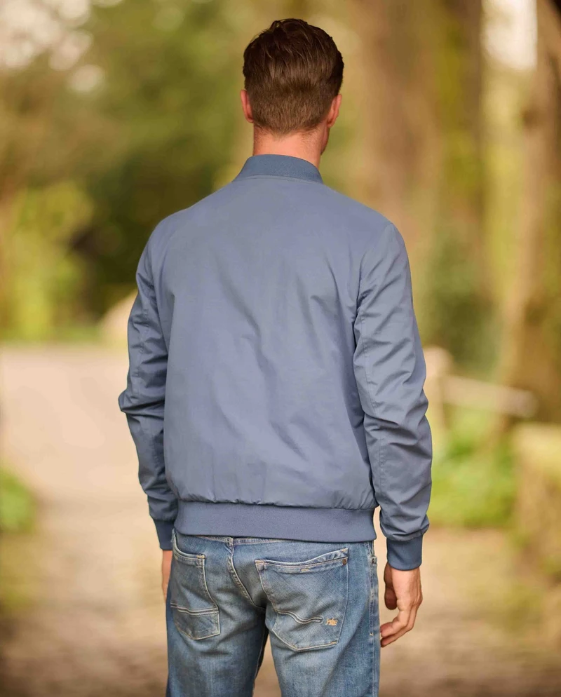 Herren Blouson "English Lumber" mit samtigem Griff in moonlight blue