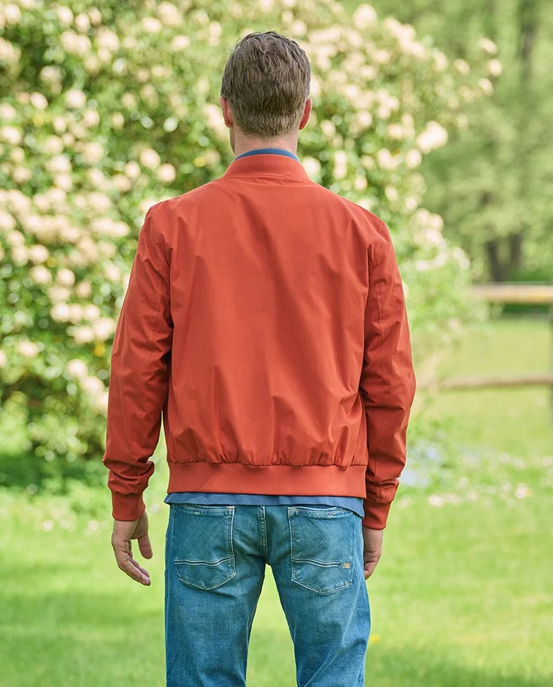 Herren Blouson "English Lumber" mit samtigem Griff in burnt orange