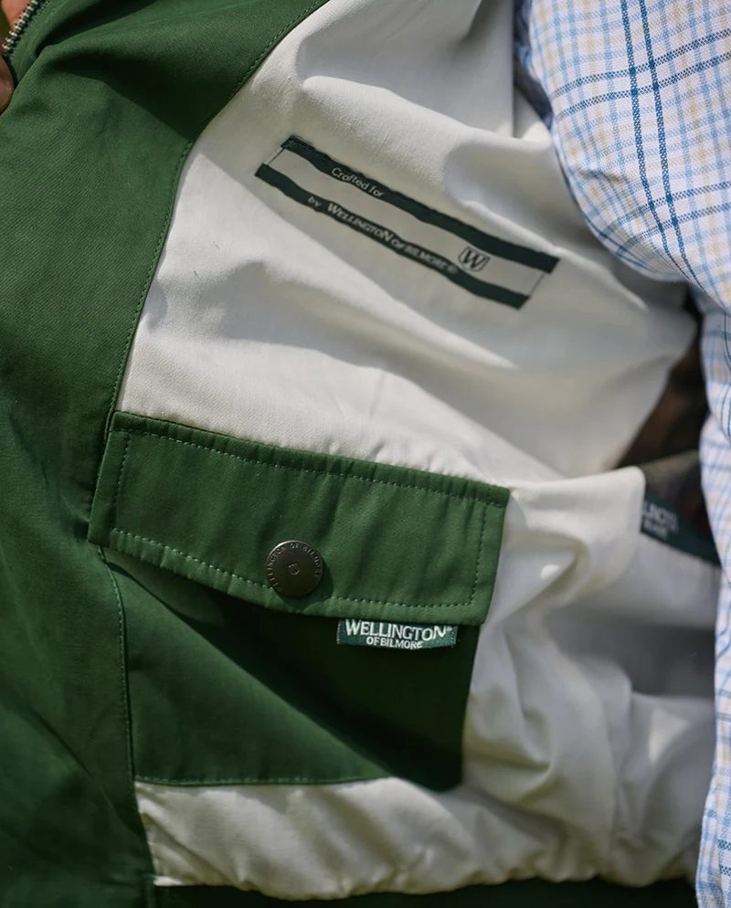 Herren Blouson "English Lumber" mit samtigem Griff in racing green