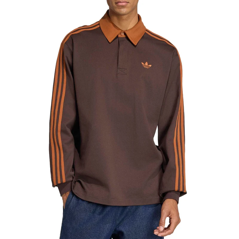 Adidas 3-Stripes Rugby Longsleeve Polo Shirt