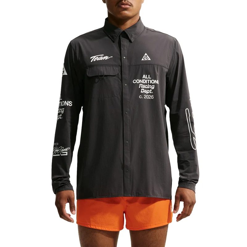 Nike ACG "Aireez" UV Protection Button-Up Long-Sleeve Graphic Top