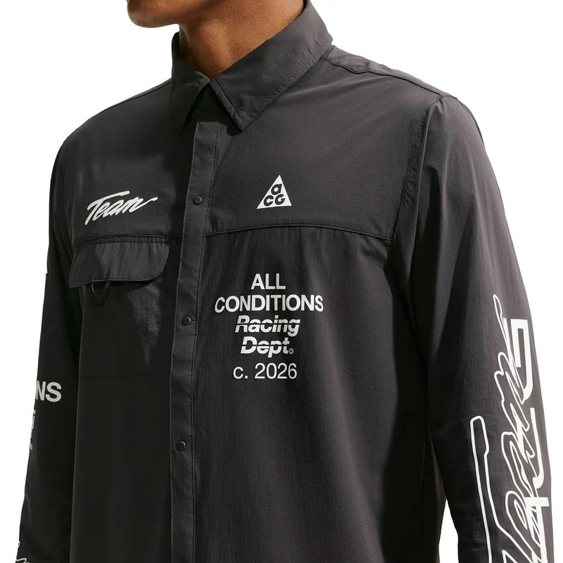 Nike ACG "Aireez" UV Protection Button-Up Long-Sleeve Graphic Top