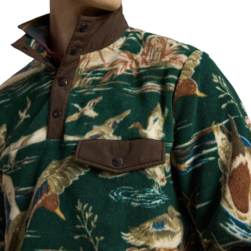 Polo Ralph Lauren Duck-Print Brushed Fleece Pullover